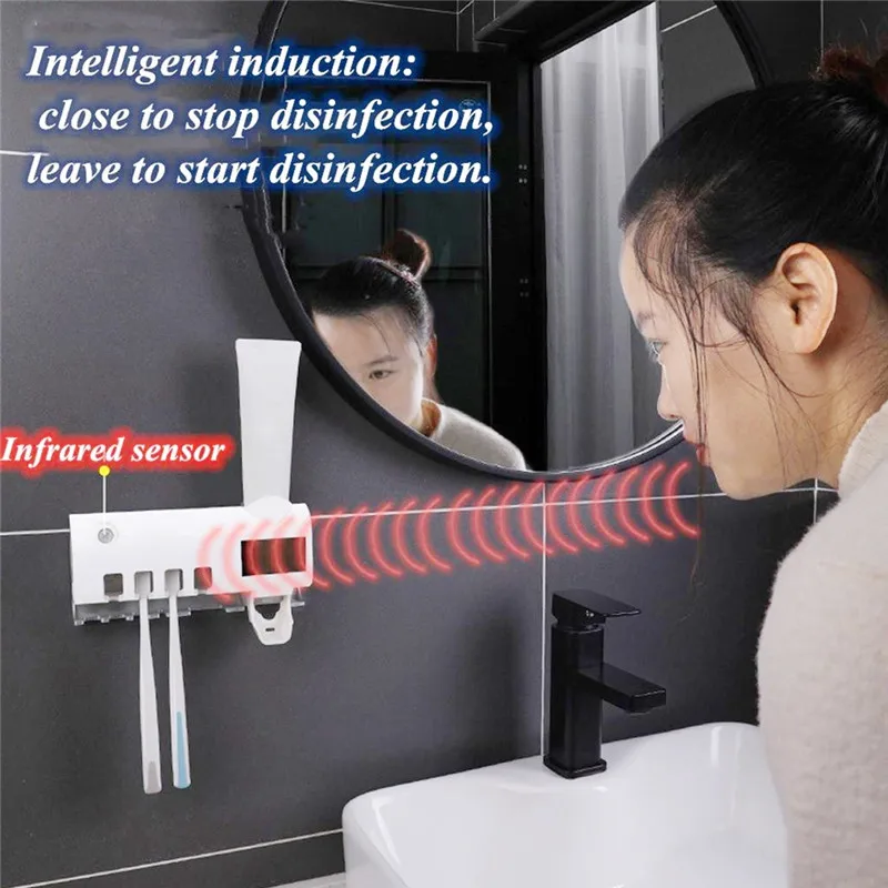 УФ держатель для зубных щеток всей семьи USB Автоматический Диспенсер зубной