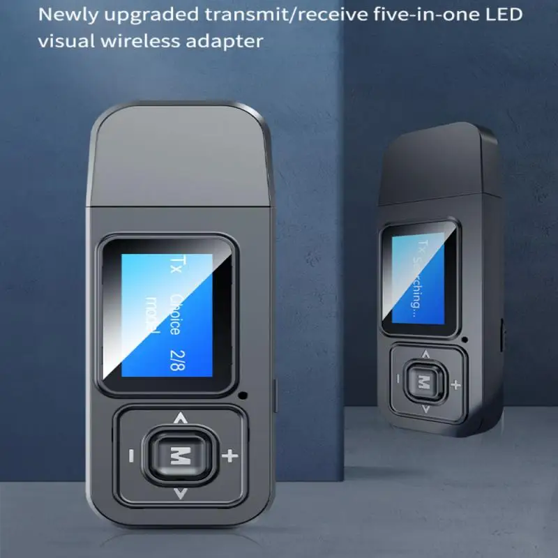 Bluetooth адаптер T12 5 0 с ЖК экраном беспроводной аудио передатчик приемник для ПК ТВ