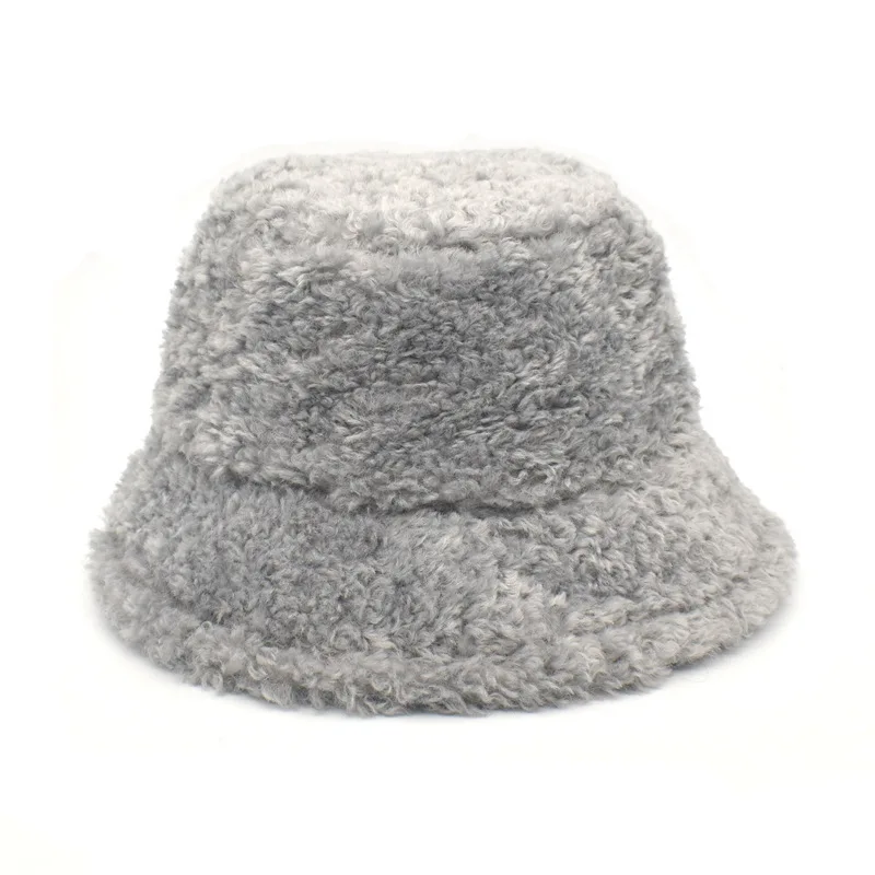 Женская шапка однотонная теплая из искусственного меха зимняя Панама для женщин