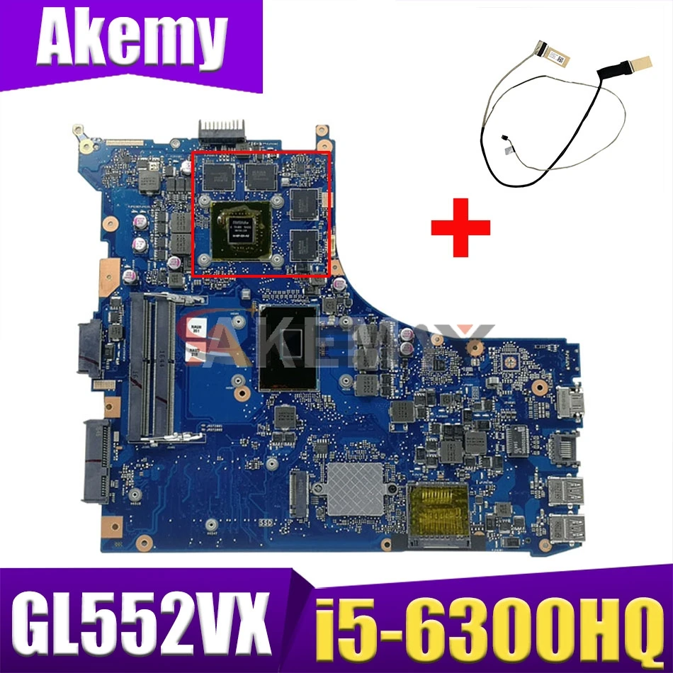 

GL552VW REV.2.0 Laptop motherboard I5-6300HQ GTX960M for ASUS ROG GL552VW GL552VX GL552V GL552VW motherboard test ok