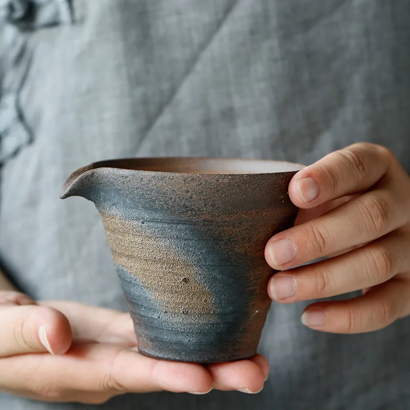 Керамическая кружка для чая старинная грубая гончарная ярмарка чашка 170 мл/190 мл