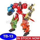 Экшн-фигурки Tabo, игрушки TB-13 TB13, робот-трансформер Team 5 в 1 храбрых динозавров