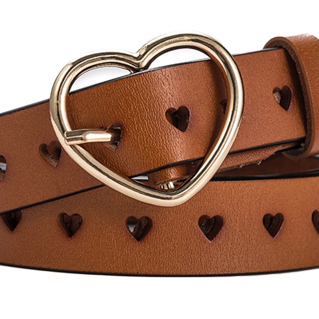 Ремень женский из натуральной коровьей кожи в форме сердца | Аксессуары для