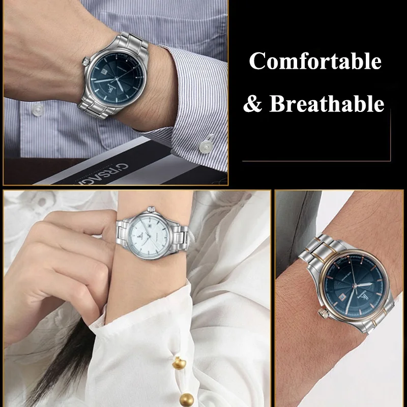 Парные часы Роскошные Кварцевые с механизмом мужские из нержавеющей стали