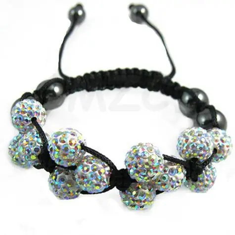 

Free Shipping!10 pcs/lot 10mm Heart New Style Disco Ball Beads crystal AB crystal bracelet gdf3423