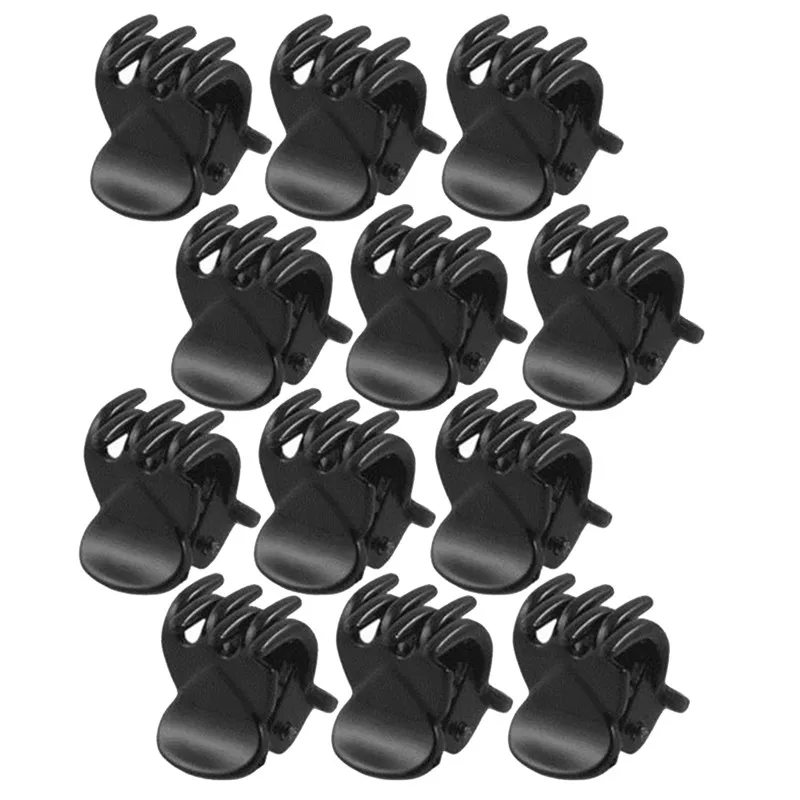 2019 12 шт Мини милый зажим для волос Дамский Зажим пластиковый 6 когтей заколка