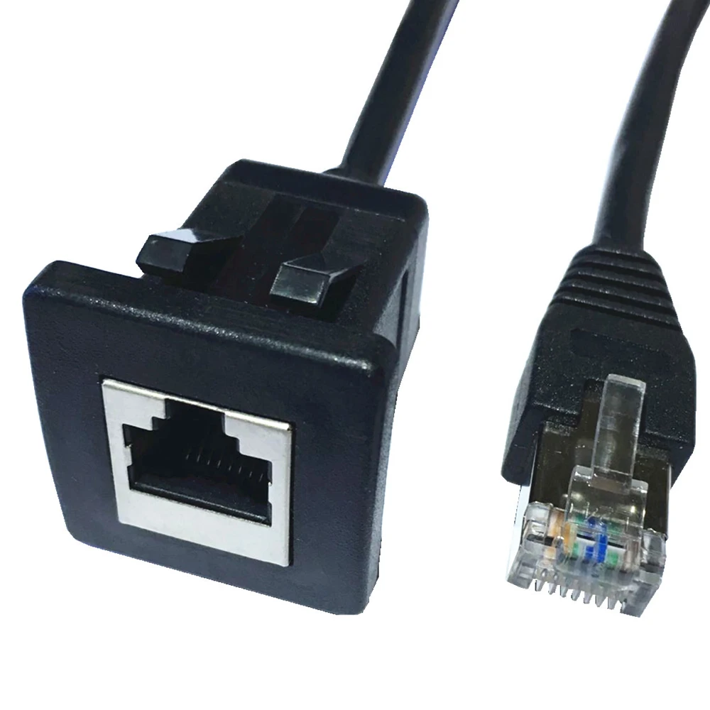 

CAT5E panel wall plug-in panel module CAT5E male-to-female panel installation extension cable 2 meters