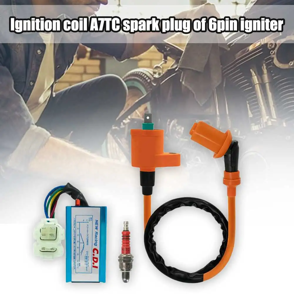 Катушка зажигания 6-контактная CDI A7TC Свеча набор для мотоцикла 4-тактные Запчасти