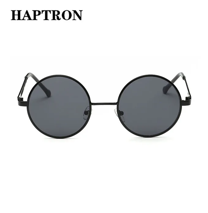 HAPTRON винтажные Круглые Солнцезащитные очки женские брендовые ретро желтые