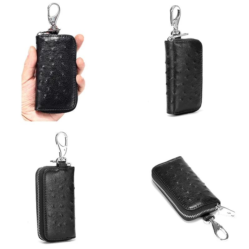 Модный кошелек для ключей сумка автомобильных из натуральной кожи чехол с узором