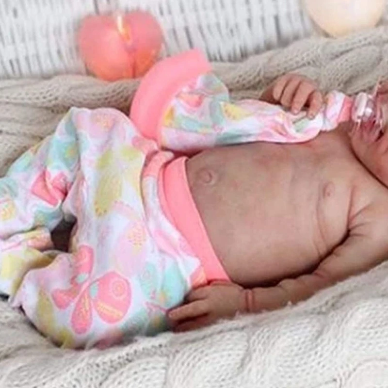 

2021 New 25cm Looking Lifelike Realistic Baby Girl Silicone Newborn Care Easy Washable To