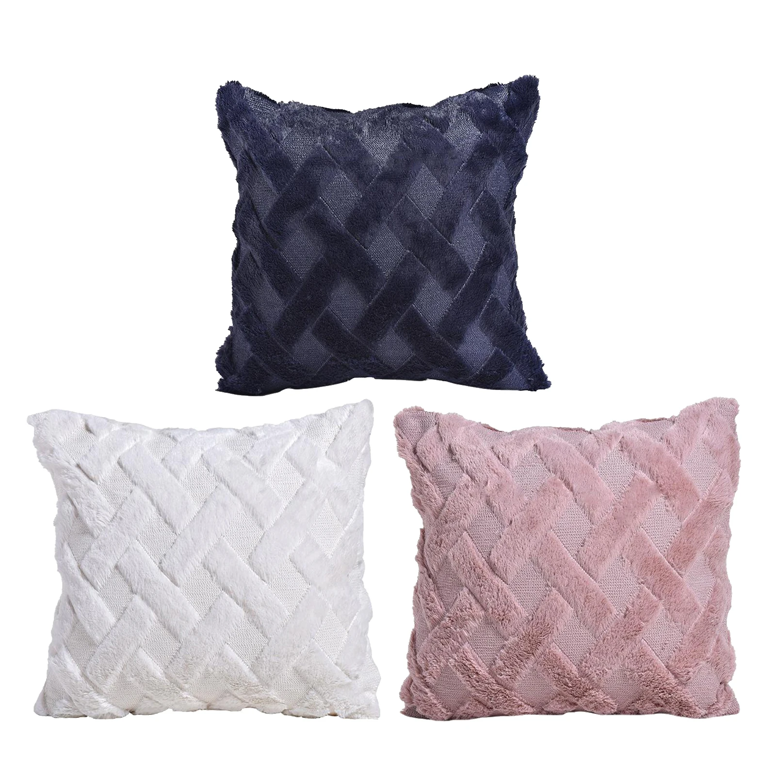 

New Year Decorations Soft Plush Square Throw Pillow Cover Cushion Covers Pillowcase, Home Decor for Party/Xmas 18x18 Inch