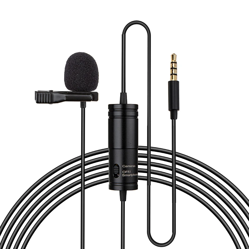 JAYETE Mini Lavalier Tie Microphone Omnidirectional 3.5mm Jack Clip-on Collar Mic For DSLR Cameras Computer Mobile Phone | Электроника