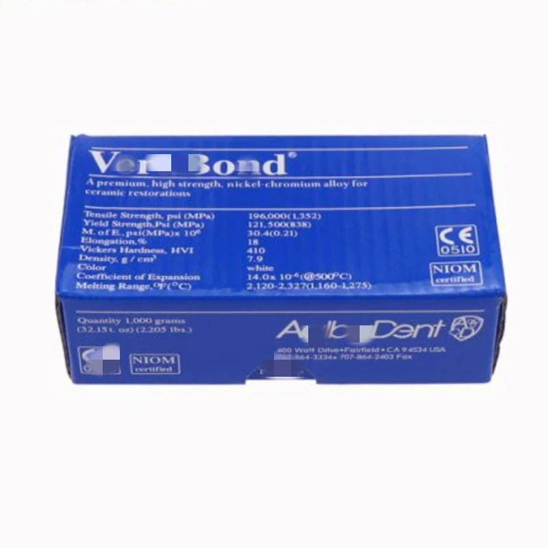 Стоматологический материал 1 кг Verabond никель хром с бериллиевым сплавом Nicr Металл