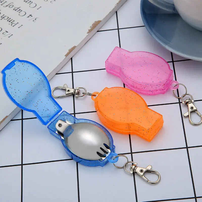 Портативная Складная ложка вилка набор многофункциональных столовых приборов