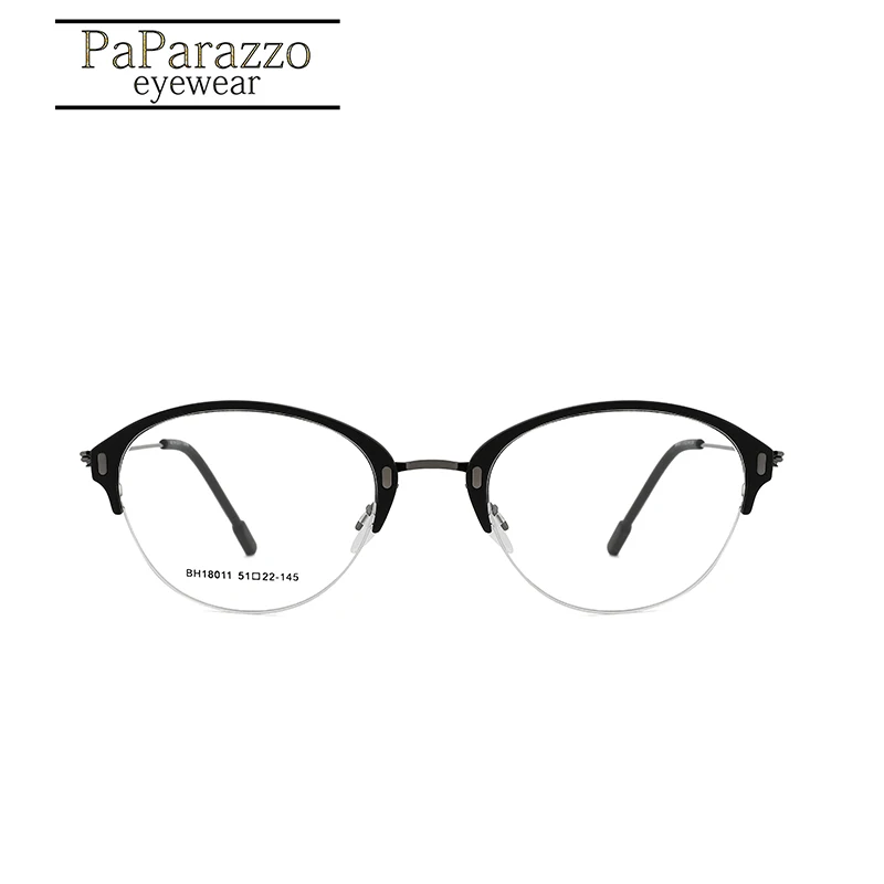 Женские очки с полуободковой оправой и без винтов из нержавеющей стали|Женские