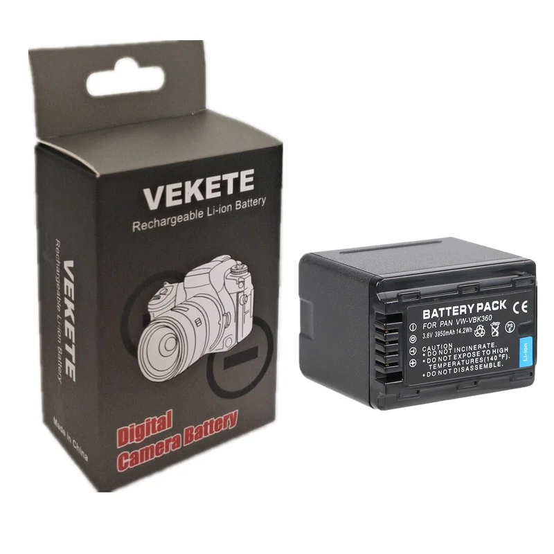 VW VBK360 VWVBK360 Камера Батарея для цифрового фотоаппарата Panasonic HDC HS80 SD40 SD60 SD80 SDX1 SDR H100 H85