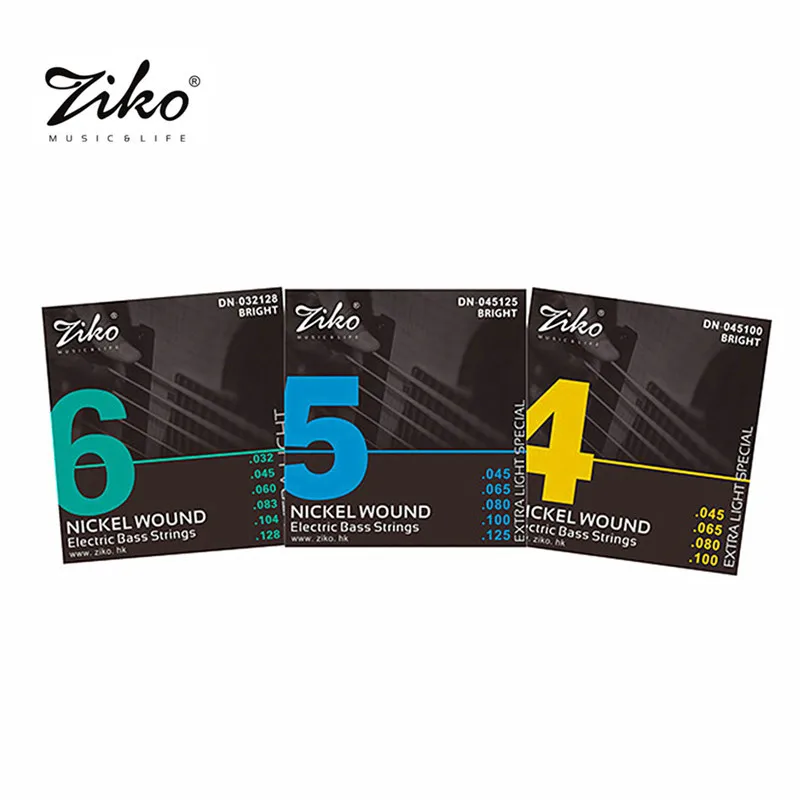 Струны для гитары ZIKO 4 5 струн 6 бас электрогитара музыкальные инструменты оптом