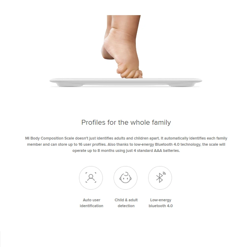 

Xiaomi Mi Body Composition Scale 2, Smart Body Fat Electronic Scale Mi Fit APP Body Composition Monitor, LED Display, Square