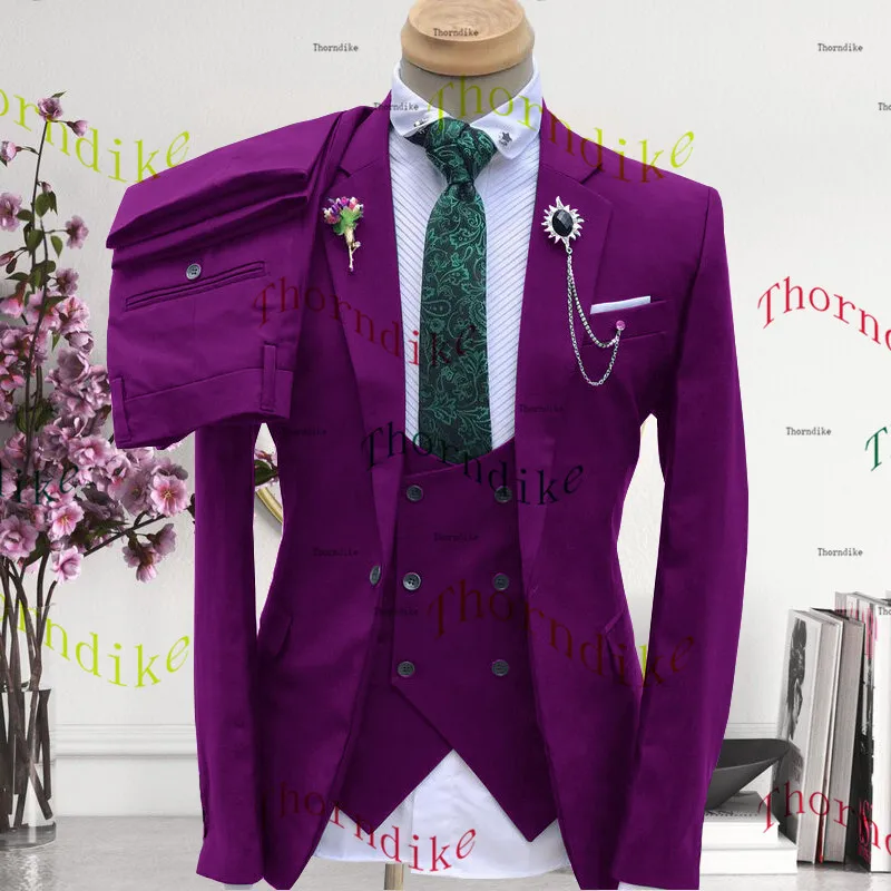 Модные облегающие смокинги для жениха Thorndike на одной пуговице мужской костюм