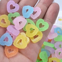 20pcsbag simulation soft candy heart donuts super light clay slices additives slider slime supplies diy materials popular toys