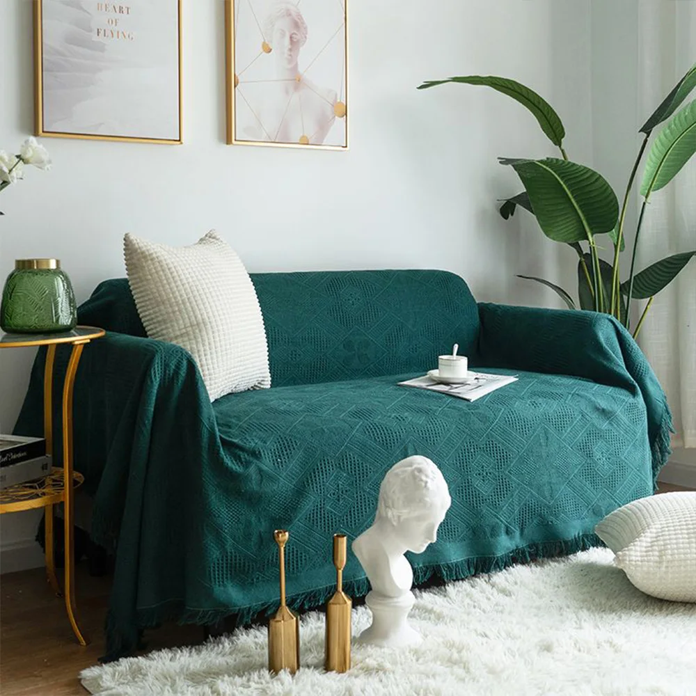 YanYangTian Covered carpet sofa cover Decorative pattern plaid Stitch blanket Bedspread on the bed Combination of | Дом и сад