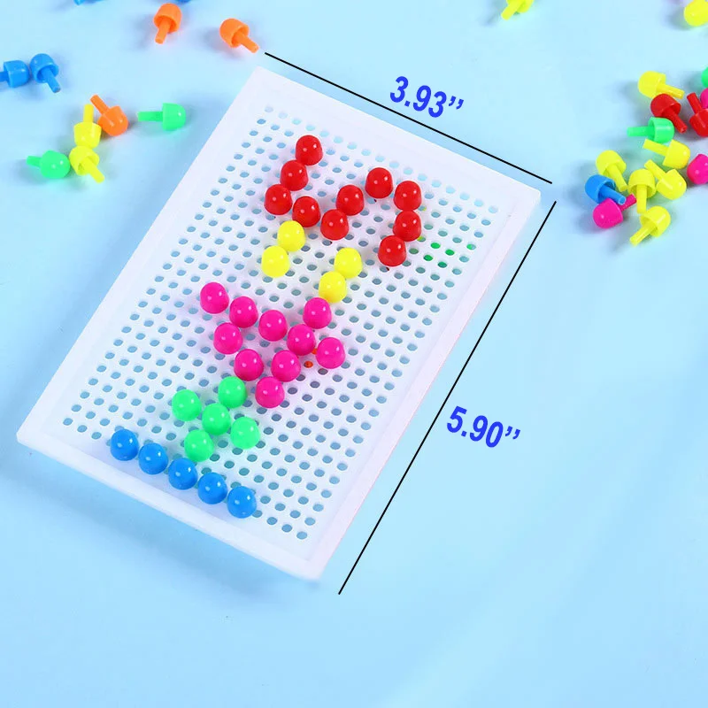 Детские игрушки головоломки Peg доска с 96 грибные колышки модель наборы Обучающие