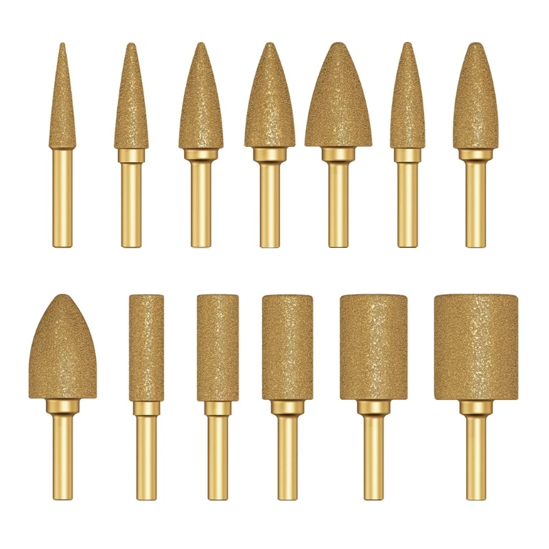 

Shank Dia 6mm 1/4" Integrated Molding Grinding Head Long Life Wear-resistant Suitable for stainless Steel Glass Iron