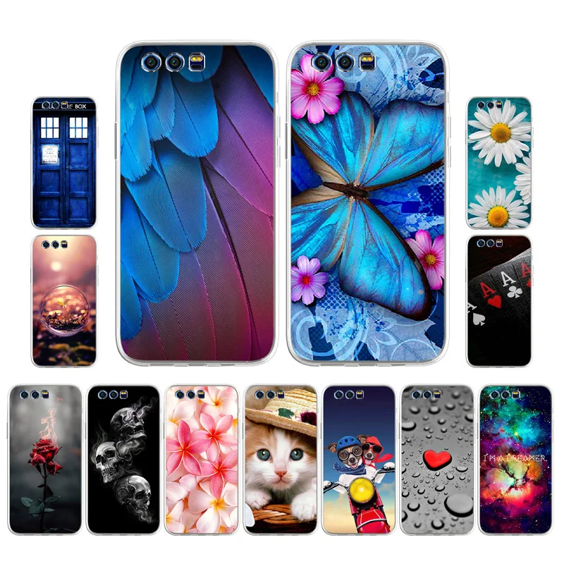 

Silicone Phone Cases For Huawei Honor 9 STF-L09 STF-AL00 STF-AL10 STF-TL10 Covers Soft TPU Capa Phone Covers Coque Ultra Thin
