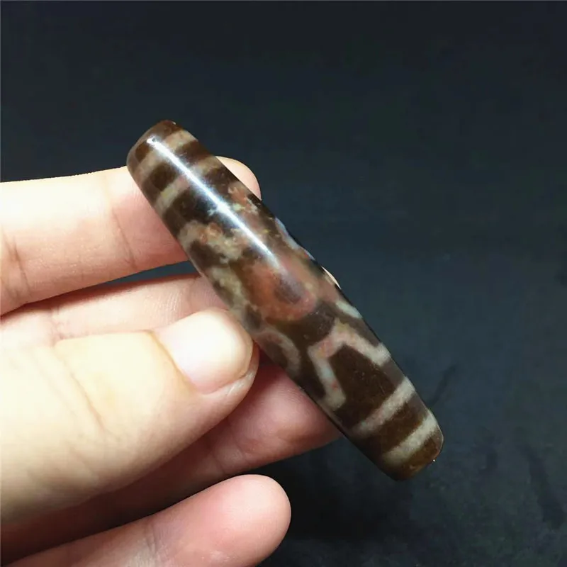 Vajrauana натуральная киноварь камень 7 глаза DZI бусины 13 мм * 58 DIY потери для