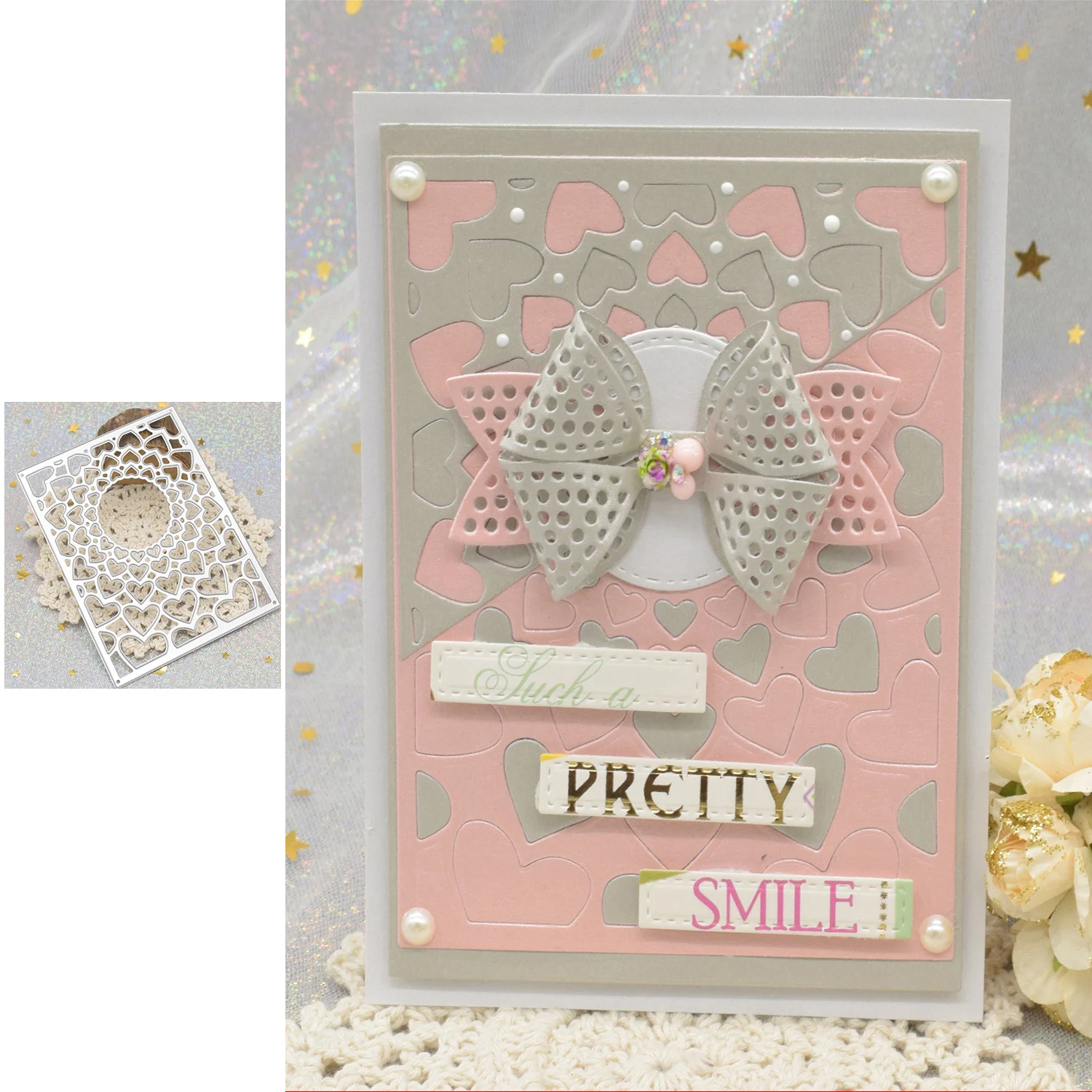 Новый трафарет для резки металла в форме сердца альбома скрапбукинга DIY бумажный