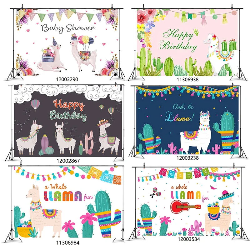 Вечерние Декорации из альпаки ламы с днем рождения для детей детского душа