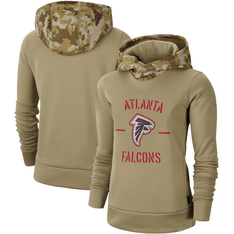 

Atlanta Women's Salute to Service Falcons Therma Pullover Hoodie - Khaki