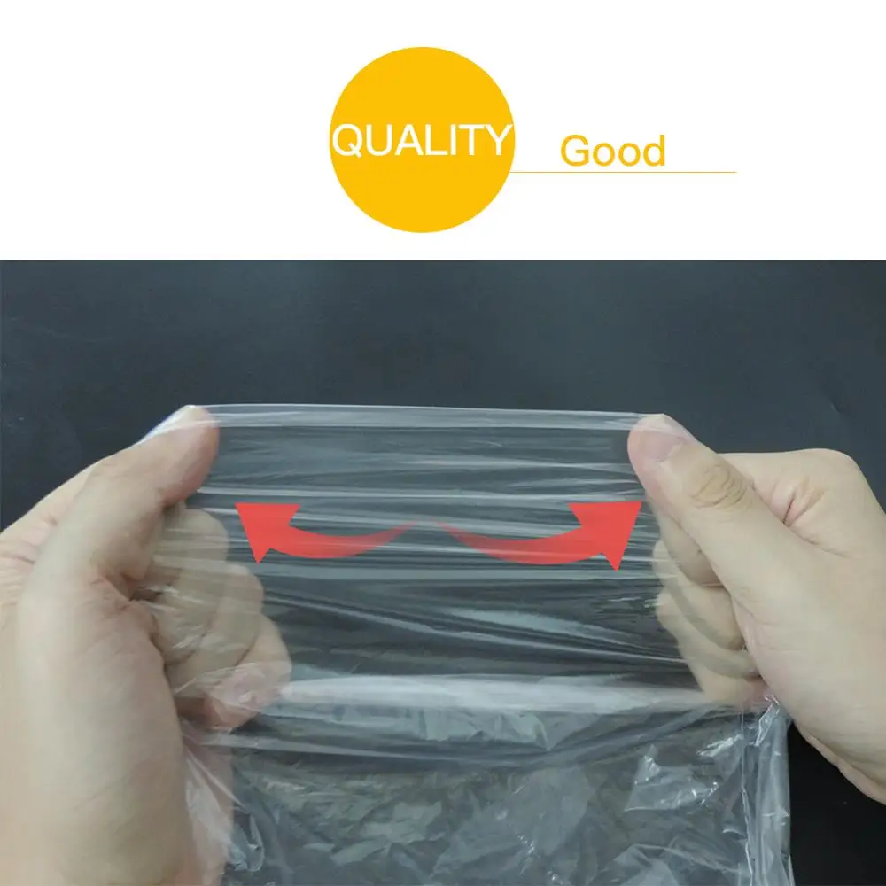 Перчатки одноразовые с мягкой пластиковой пленкой Длинные рукавицы для