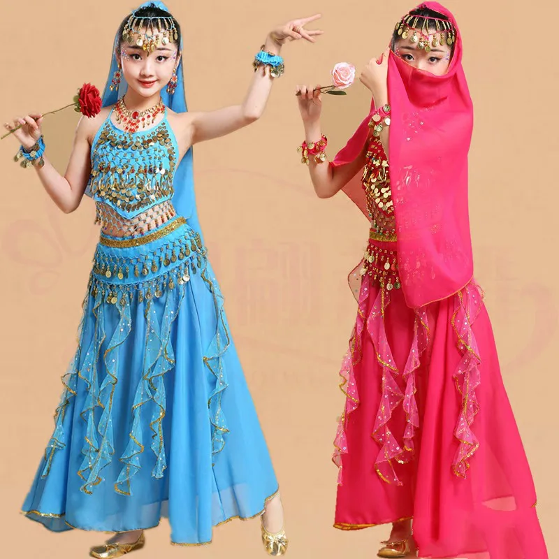 Профессиональный костюм для восточных и индийских болливудских танцев комплект