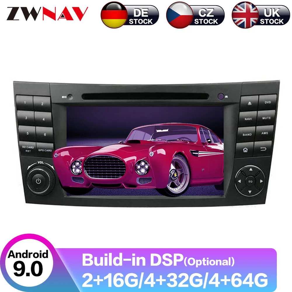 Android 9 4 + 64G DSP IPS автомобильный DVD плеер GPS навигация для BENZ E Class W211 CLS W219 головное