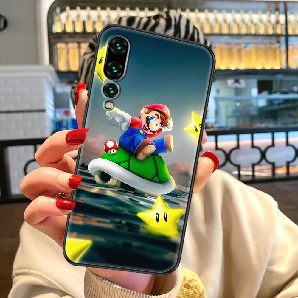 

marioes Super Bros Phone case For Huawei P Mate P10 P20 P30 P40 10 20 Smart Z Pro Lite 2019 black art shell trend prime painting