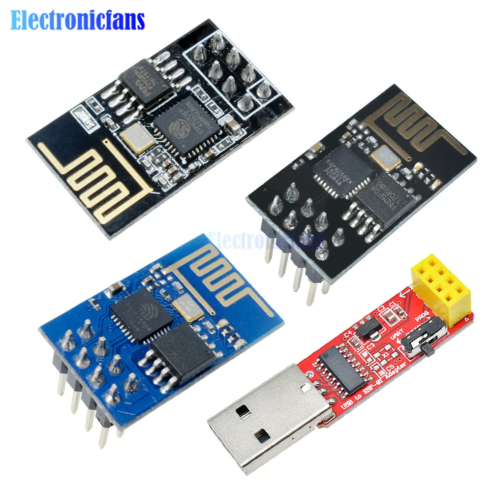 CH340 USB к ESP8266 последовательный модуль платы разработки ESP01 ESP01S беспроводной Wi Fi для