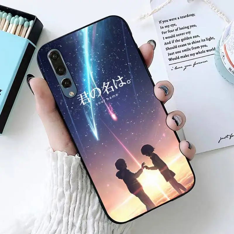 

Japanese Anime Your Name Kimi no Na wa Phone Case for Huawei P30 40 20 10 8 9 lite pro plus Psmart2019