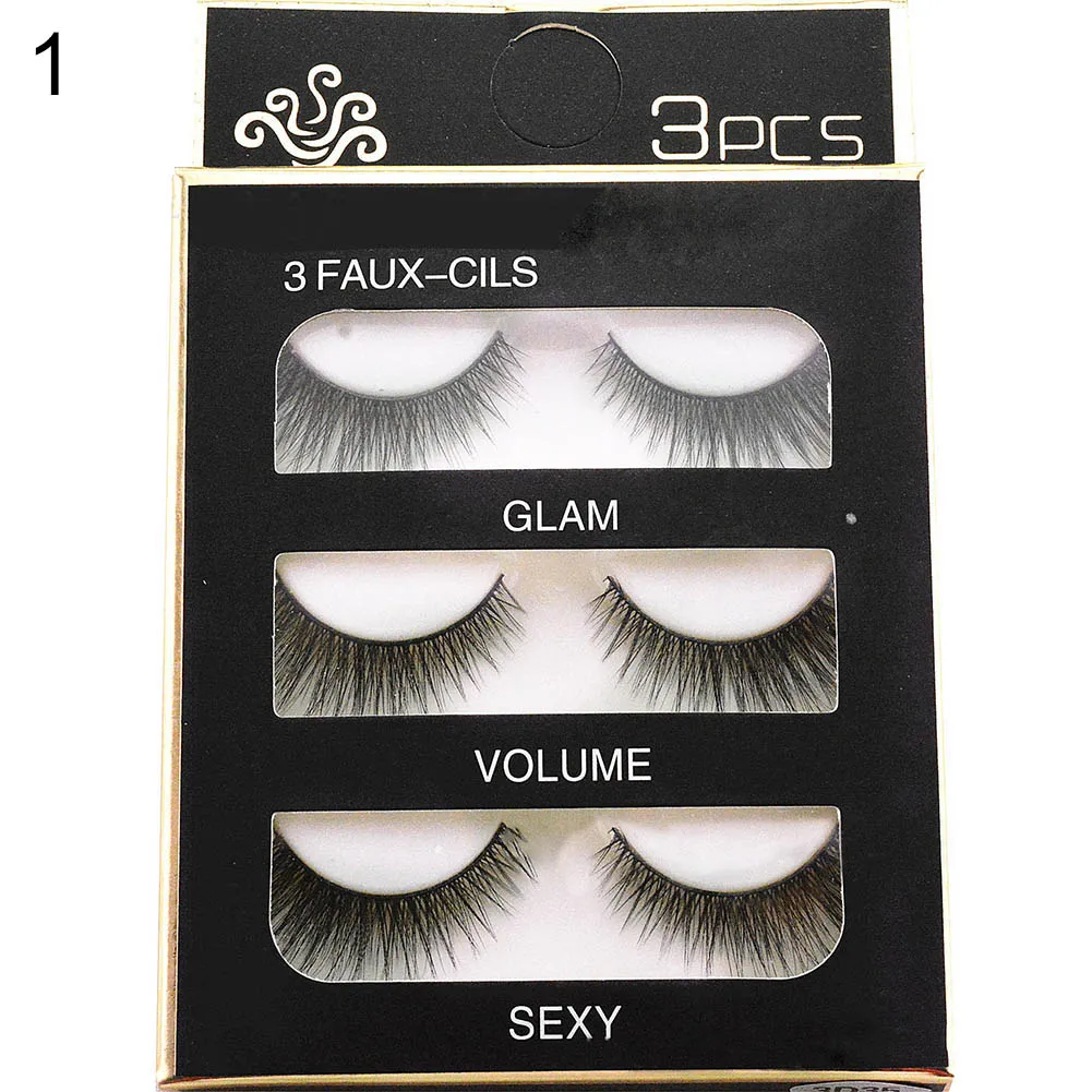 

Women 3D Multilayer Thick Long False Eyelashes Extension Fake Eyelashes Set Makeup Beauty Tools Eye Makeup