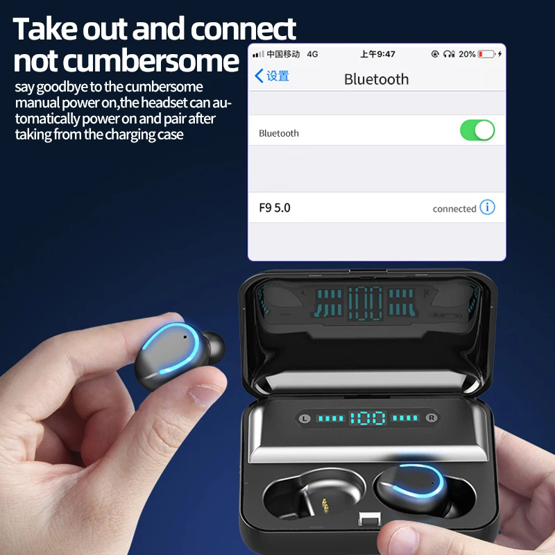Наушники TWS Наушники Беспроводные Bluetooth 5,0 гарнитура вкладыши Hands Free Bluetooth телефон наушники для телефона