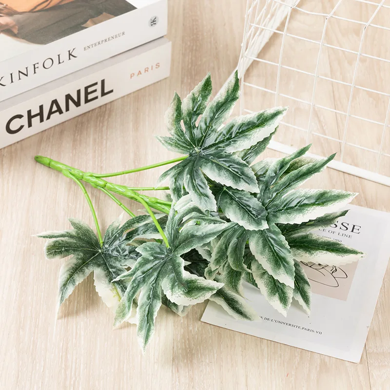 

Artificial Plant Plastic Flower Green Grass Fake Leave Plant Home Decor Fake Plant For Wedding Party Garden Simulation Flower