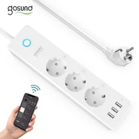 gosund 16a smart power strip with 3 usb ports independent switch multi plug with alexa and google home smart home accessories