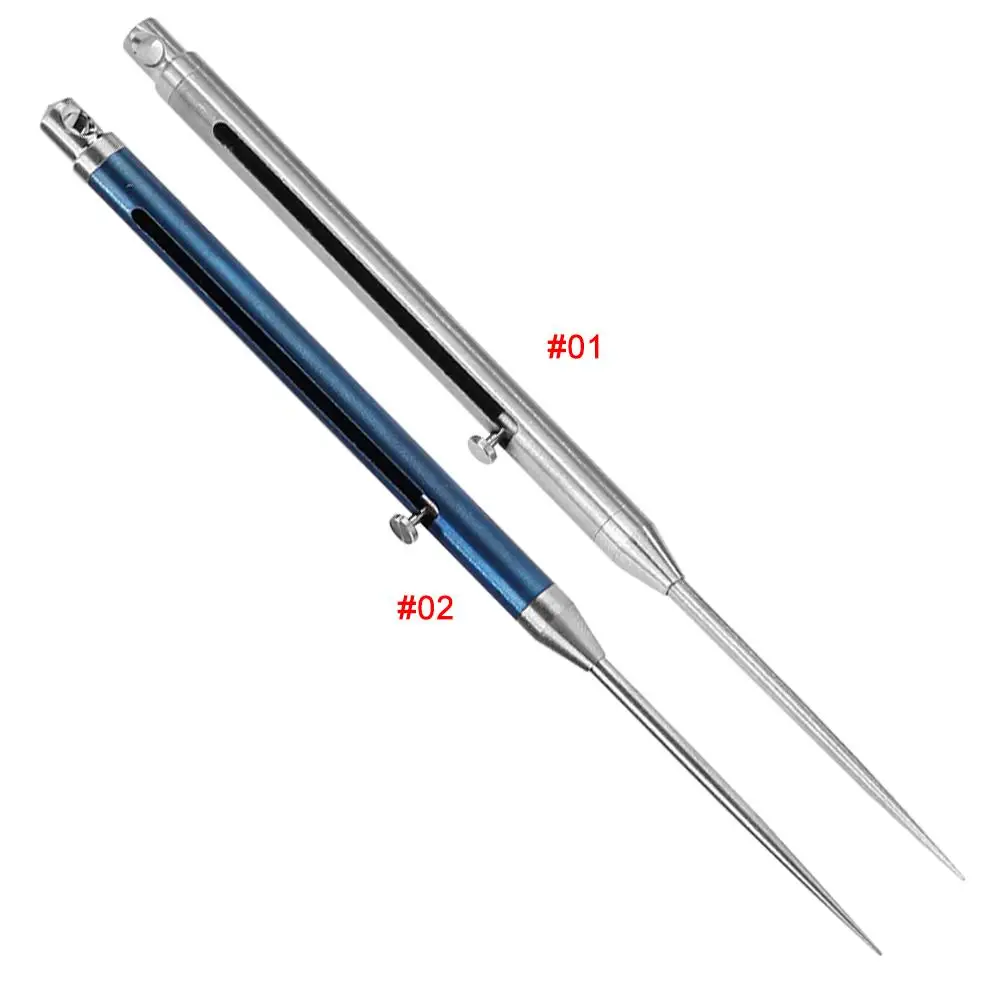 

Spring Design Toothpick Fruit Pick Cartridge Lining Apron Easy to Carry Sealed Non-rusting for Outdoor Kits Silver/Blue