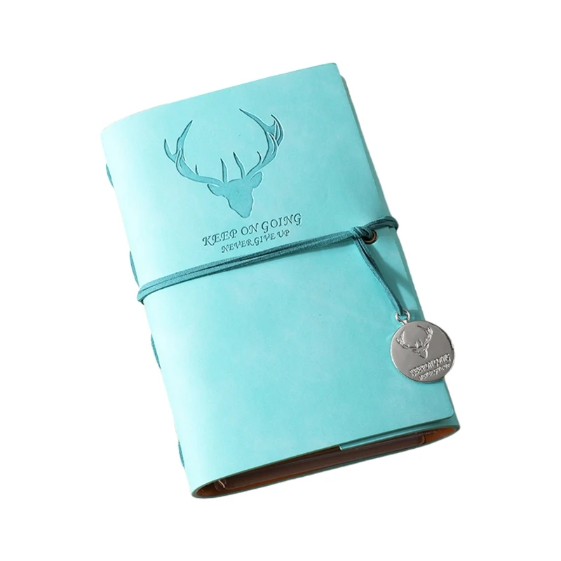 

A6 Refillable Leaf-loose Notebook PU Leather Journal Handbook for Women Faux Leather Bound Personal Notebook Diary