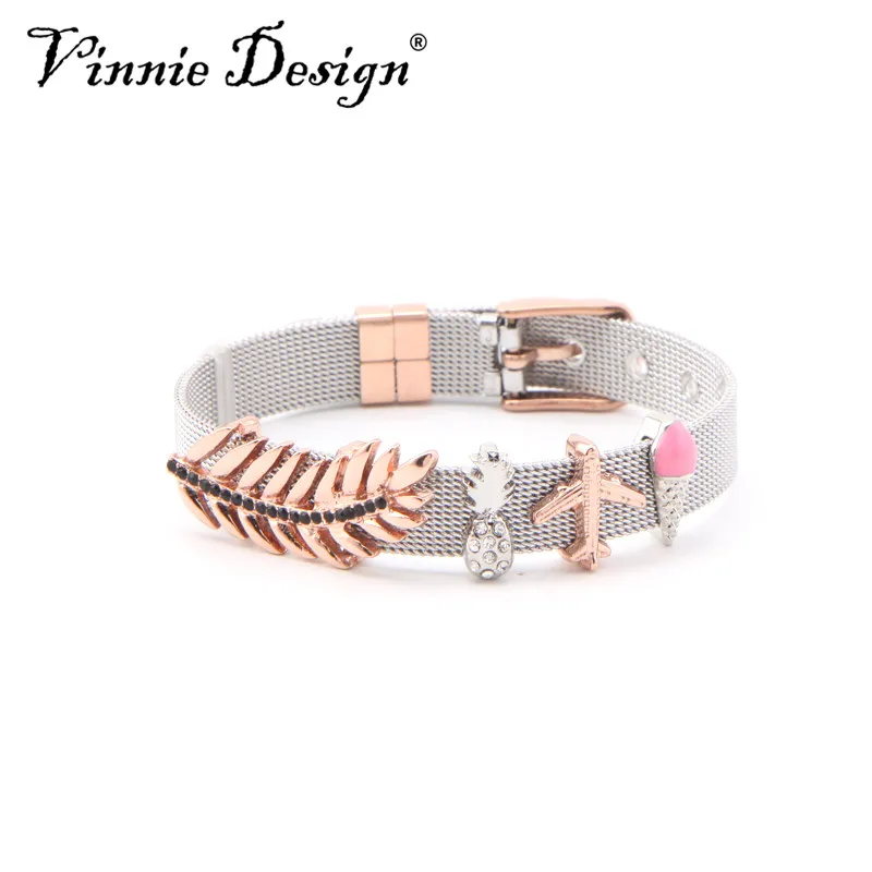 Винни дизайн ювелирный держатель из нержавеющей стали сетчатый Браслет с 4 шт.