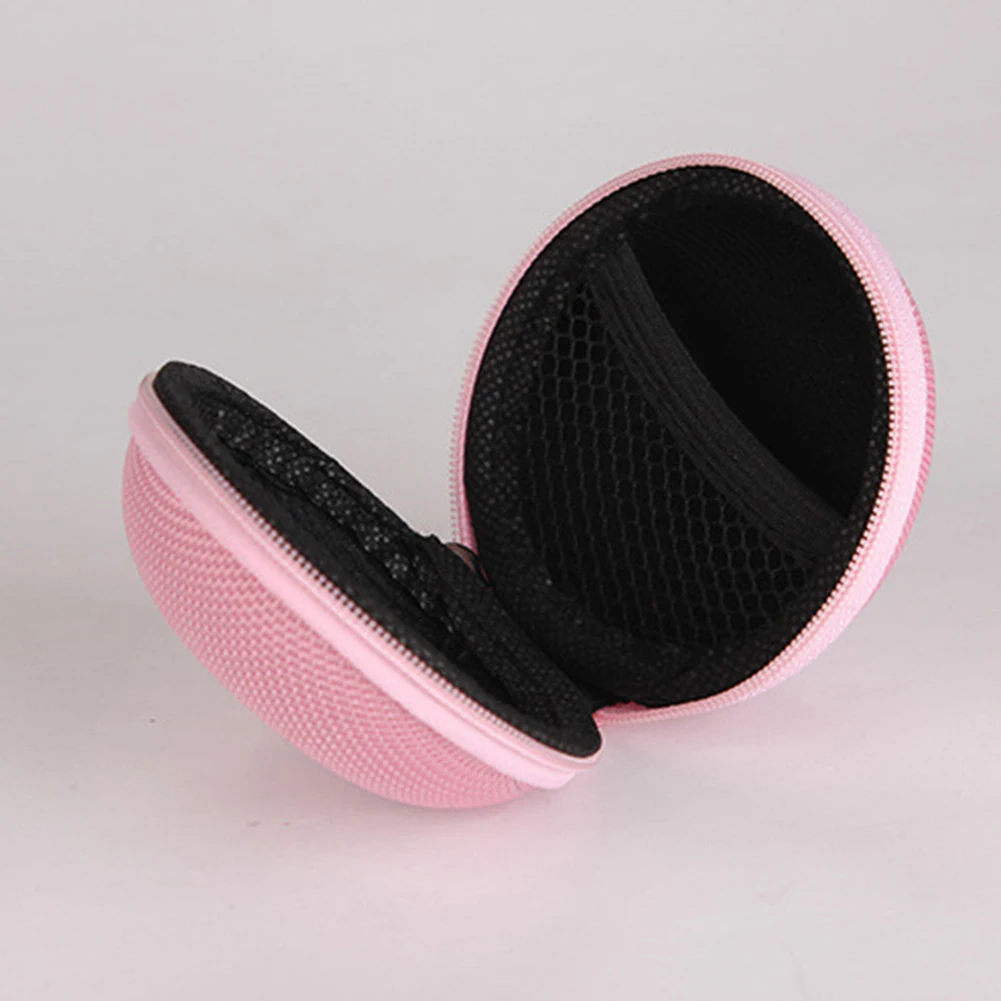 

High Hardness Round Zipper Earphone Coin Purse Storage Bag Case Mini Earphone Portable Earphone Organizer Wholesale Dropshipping