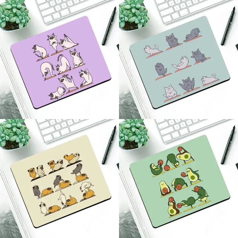 

FHNBLJ мультяшный милый кот собака Йога животные DIY дизайн игровой с узором коврик для мыши маленькие коврики резиновый коврик для мыши Коврик ...