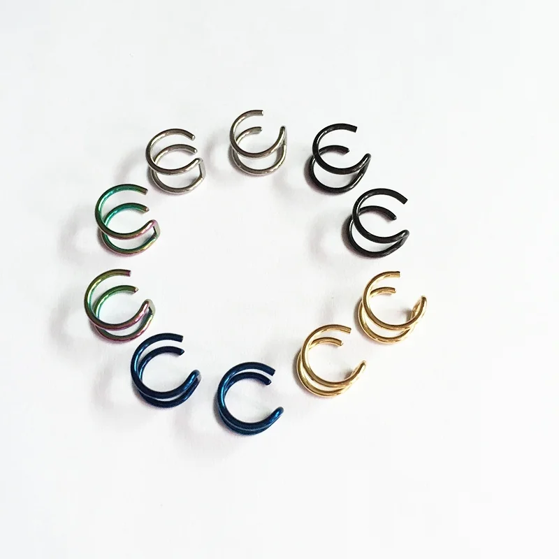 Унисекс модные титановые стальные не пирсинг ушные клипсы Индивидуальные