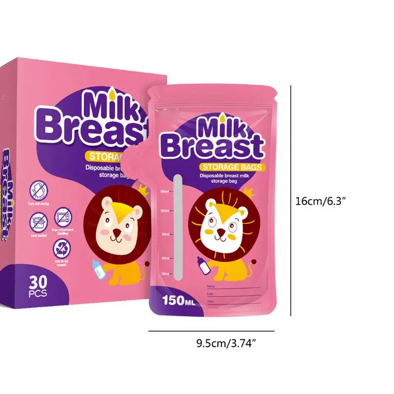 

30 Pieces Baby Food Storage Breast Milk Storage Bags To Store Milk Bag 150ml PBA free Safe Breast Milk Storage Bags